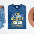 Proud Auntie Of a Class Of 2026 Graduate Senior Graduation Mineral Wash Tshirts Mineral Navy