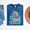 Proud Auntie Of Kindergarten Graduate 2025 Graduation Auntie Mineral Wash Tshirts Mineral Navy