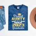 Proud Aunty Of 2023 Class MBA Graduate Family Graduation Mineral Wash Tshirts Mineral Navy