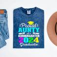 Proud Aunty Of Kindergarten Graduate 2024 Graduation Aunty Mineral Wash Tshirts Mineral Navy