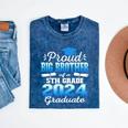 Proud Big Brother Of 5th Grade Graduate 2024 Graduation Mineral Wash Tshirts Mineral Navy