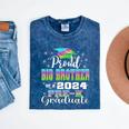 Proud Big Brother Of PreK School Graduate 2024 Graduation Premium Mineral Wash Tshirts Mineral Navy