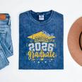 Proud Bonus Dad Of A 2026 Graduate Grad Senior Graduation Mineral Wash Tshirts Mineral Navy