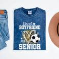 Proud Boyfriend Of A 2026 Senior Soccer Graduation Leopard Mineral Wash Tshirts Mineral Navy