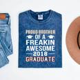 Proud Brother Of A 2018 Graduate Senior Graduation T Shirt Mineral Wash Tshirts Mineral Navy