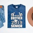 Proud Brother Of A 2019 Senior School Graduation Shirt Mineral Wash Tshirts Mineral Navy