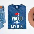 Proud Of My BS Graduation Bachelor's Degree T-Shirt Mineral Wash Tshirts Mineral Navy