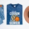 Proud Cousin Of A 2026 Senior Basketball Graduation Leopard Mineral Wash Tshirts Mineral Navy