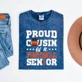 Proud Cousin Of a Football Senior 2026 Graduation Gifts Mineral Wash Tshirts Mineral Navy