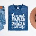 Proud Dad Of a 2021 Graduate Father Senior 21 Graduation Mineral Wash Tshirts Mineral Navy