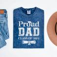Proud Dad Of 2024 Graduate Father Senior 24 Graduation Mineral Wash Tshirts Mineral Navy