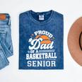 Proud Dad Of A 2025 Senior Basketball Graduation Mineral Wash Tshirts Mineral Navy