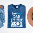 Proud DAD Of A 5th Grade Graduate 2024 Elementary Graduation Mineral Wash Tshirts Mineral Navy