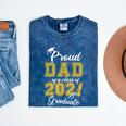 Proud Dad Of a Class Of 2021 Graduate Graduation Senior 2021 Mineral Wash Tshirts Mineral Navy