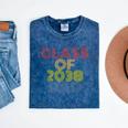 Proud Dad Of A Class Of 2038 Graduate Senior Graduation Mineral Wash Tshirts Mineral Navy