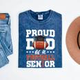 Proud Dad Of a Football Senior 2026 Graduation Mineral Wash Tshirts Mineral Navy