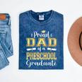 Proud Dad Of Pre School Graduate 2023 Graduation Dad Mineral Wash Tshirts Mineral Navy
