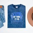 Proud Dad Of Two 2019 Graduates Twin Papa Graduation Mineral Wash Tshirts Mineral Navy