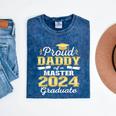 Proud Daddy Of 2024 Class Master Graduate Family Graduation Mineral Wash Tshirts Mineral Navy