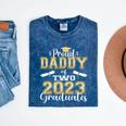 Proud Daddy Of Two 2023 Graduate Class 2023 Graduation Mineral Wash Tshirts Mineral Navy