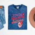 Proud Educated Latina Graduation Masters Degree PhD Mineral Wash Tshirts Mineral Navy