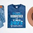 Proud Godbrother Of Two 2023 Graduate Class 2023 Graduation Mineral Wash Tshirts Mineral Navy