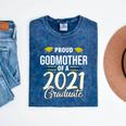 Proud Godmother Of A 2021 Graduate Graduation Clothes MBA Mineral Wash Tshirts Mineral Navy