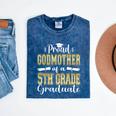 Proud Godmother Of 5th Grade Graduate 2023 Family Graduation Mineral Wash Tshirts Mineral Navy