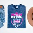 Proud Grandma Of a 2018 Grad Graduation Family Mineral Wash Tshirts Mineral Navy