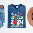 Proud Grandma Of Class Of 2024 Preschool Graduate Graduation Mineral Wash Tshirts Mineral Navy