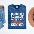 Proud Grandma Of a Football Senior 2026 Graduation Mineral Wash Tshirts Mineral Navy