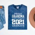 Proud Grandma Graduation Senior 21 Grad Class Of 2021 Mineral Wash Tshirts Mineral Navy