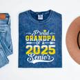 Proud Grandpa Of a 2025 Senior Graduate Graduation Mineral Wash Tshirts Mineral Navy