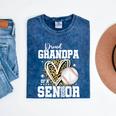 Proud Grandpa Of A 2026 Senior Baseball Graduation Leopard Mineral Wash Tshirts Mineral Navy