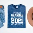 Proud Grandpa Graduation Senior 21 Grad Class Of 2021 Mineral Wash Tshirts Mineral Navy