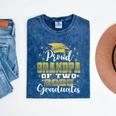 Proud Grandpa Of Two 2025 Graduates Graduation Family Mineral Wash Tshirts Mineral Navy