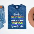 Proud Great Uncle Of 2024 Graduate Class 2024 Graduation Mineral Wash Tshirts Mineral Navy