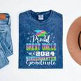 Proud Great Uncle Of Kindergarten Graduate 2024 Graduation Mineral Wash Tshirts Mineral Navy