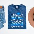Proud Great Uncle Of Two 2024 Graduate Class 2024 Graduation Mineral Wash Tshirts Mineral Navy
