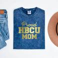 Proud HBCU Mom Graduation College Mineral Wash Tshirts Mineral Navy