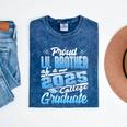 Proud Lil Brother Of 2025 Graduate College Shirt Graduation Mineral Wash Tshirts Mineral Navy