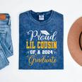 Proud Lil Cousin Of A Class 2024 Graduate Senior Graduation Mineral Wash Tshirts Mineral Navy