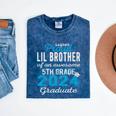 Proud Little Brother Of 5th Grade Graduate 2024 Graduation Premium Mineral Wash Tshirts Mineral Navy