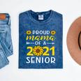 Proud Mama Of a 2021 Graduate Senior Mom 2021 Graduation Mineral Wash Tshirts Mineral Navy