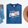 Proud Mama Of A 2026 Senior Baseball Graduation Mom Mineral Wash Tshirts Mineral Navy
