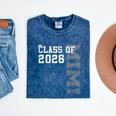 Proud Mimi Of A 2026 Graduate Grad Senior Graduation Mineral Wash Tshirts Mineral Navy