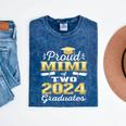 Proud Mimi Of Two 2024 Graduate Class 2024 Graduation Family Mineral Wash Tshirts Mineral Navy