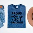 Proud Mom Of A 2018 Graduate Mama Graduation Mineral Wash Tshirts Mineral Navy