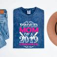Proud Mom Of 2019 Graduate Class 2019 Tshirt Graduation Mineral Wash Tshirts Mineral Navy