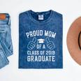 Proud Mom Of a 2019 Graduate Graduation Mineral Wash Tshirts Mineral Navy